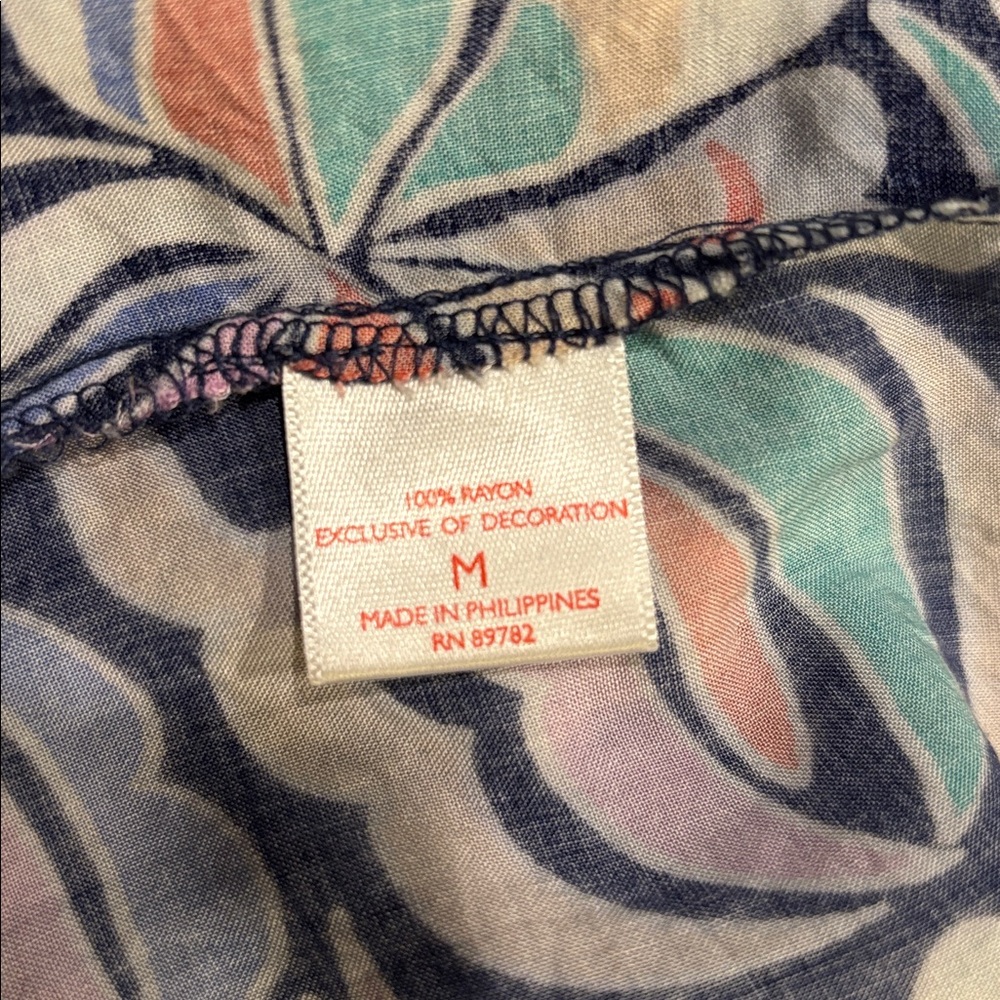 Josie Natori Women’s Multi Color Heart Print Tie Waist Kimono Robe‎ SZ Medium - Picture 7 of 7